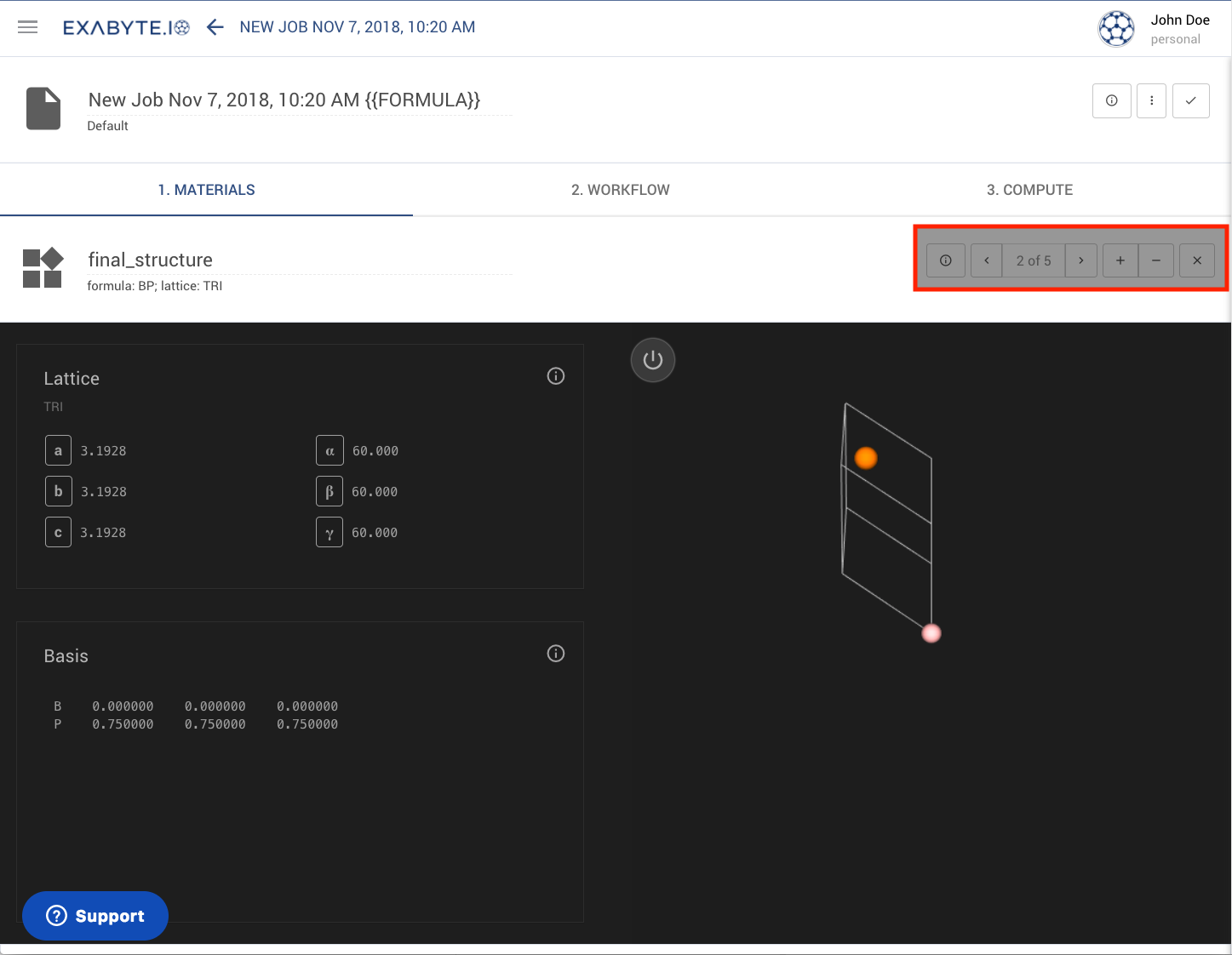 Materials Tab Materials Tab