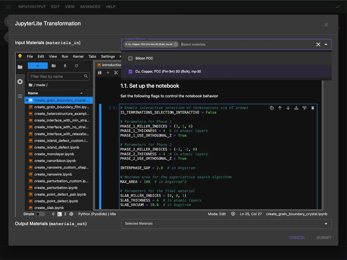 Grain Boundary Parameters